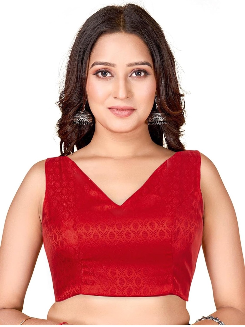 Sleeveless Blouse  Sarees,V Neck Backless Readymade Crop top XL. 2385/bb11-1